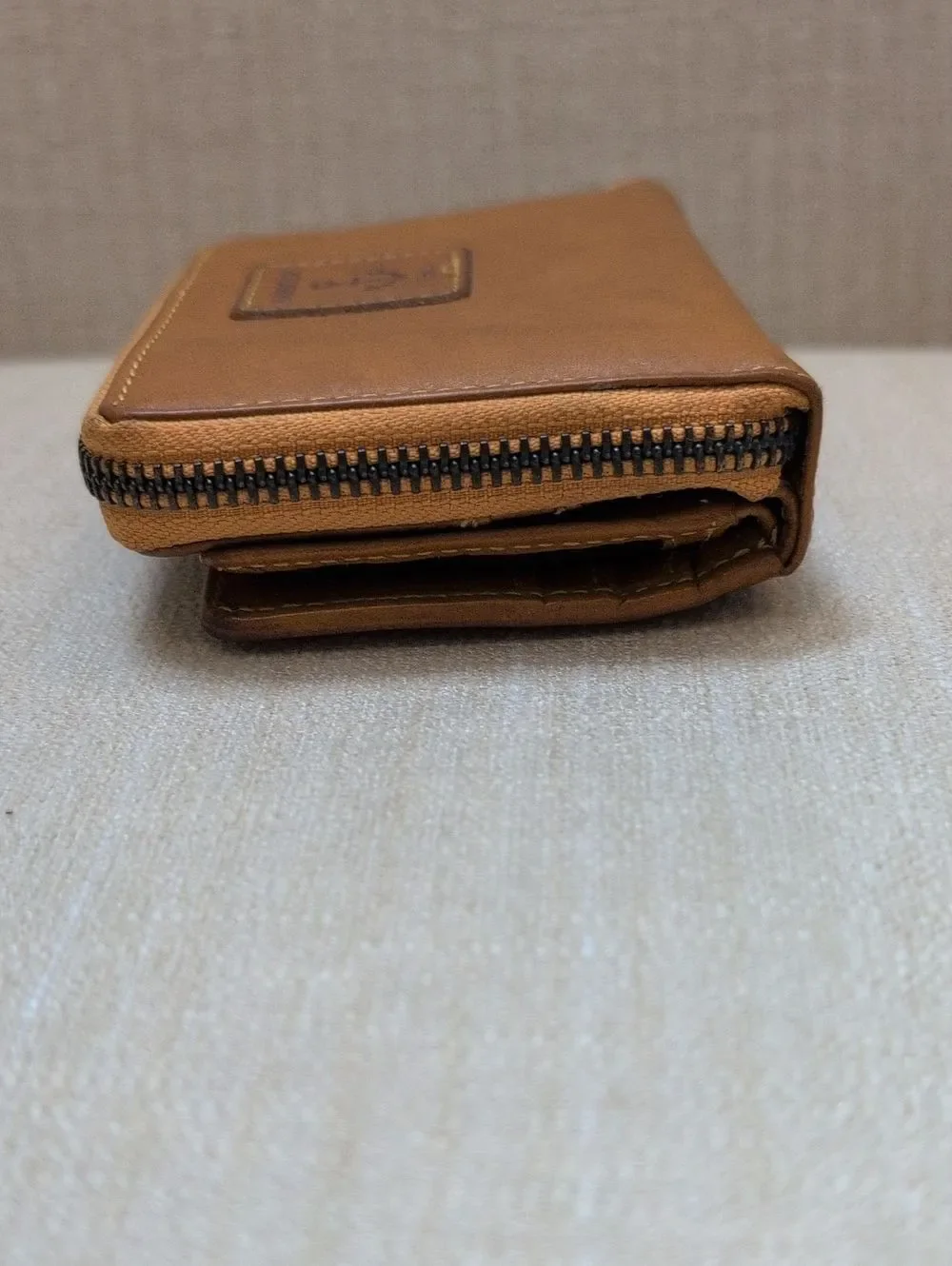 Harbour 2nd Isidora Leather Bifold Zip Around Wallet in Saffron RFID